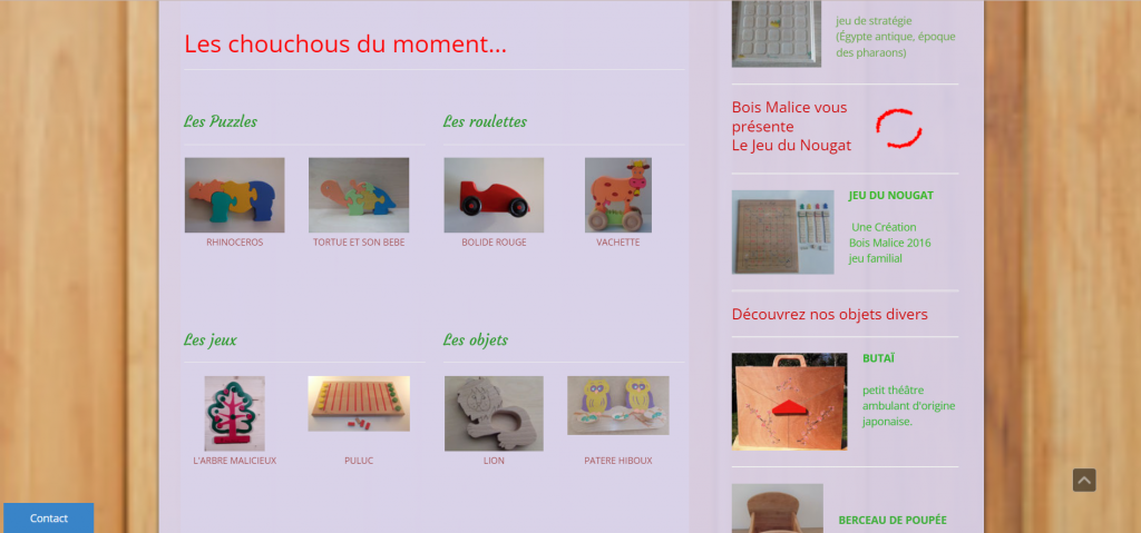 Site ancien bois malice